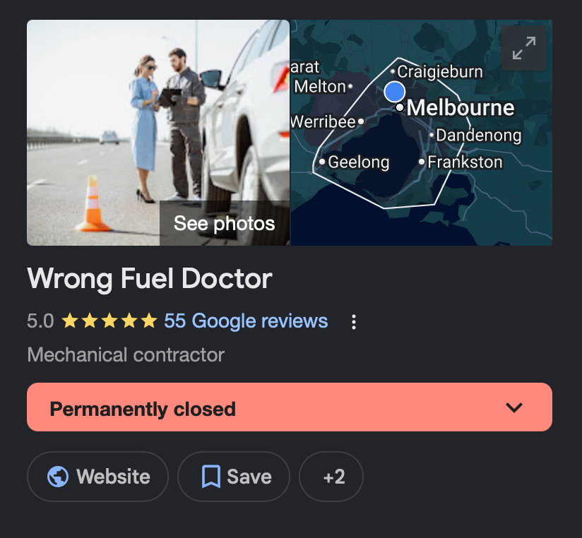 Wrong Fuel Doctor Has Ceased Operations